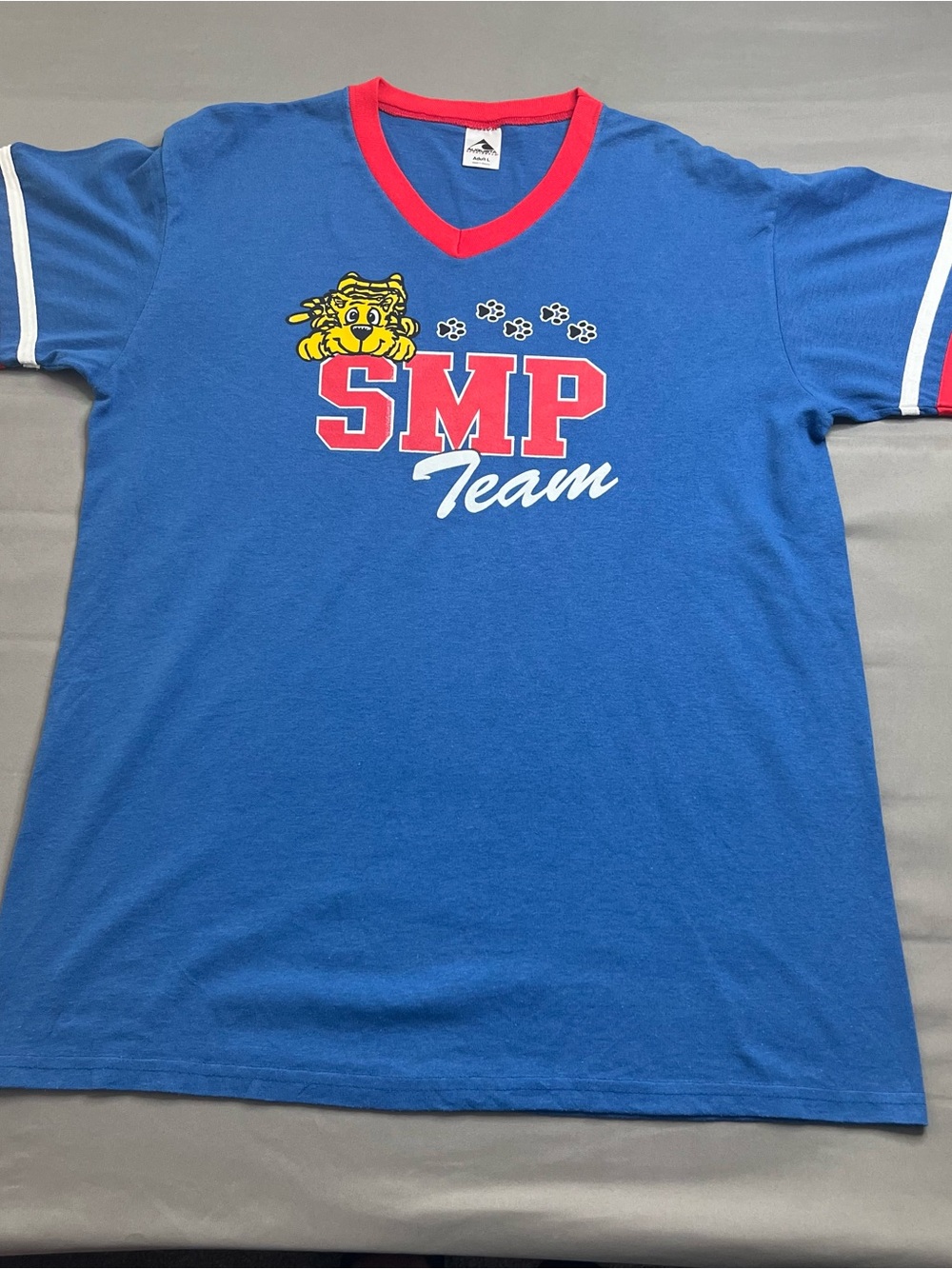Augusta Sportswear Blue Red SMP Team Short Sleeve Tee